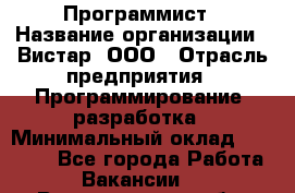 Программист › Название организации ­ Вистар, ООО › Отрасль предприятия ­ Программирование, разработка › Минимальный оклад ­ 50 000 - Все города Работа » Вакансии   . Владимирская обл.,Муромский р-н